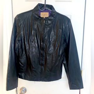 Black leather jacket